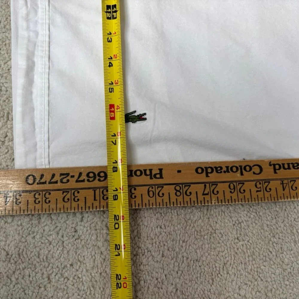 Single Izod cotton white pillowcase